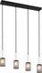 Trio tosh - hanglamp - zwart-wit - excl. 4x e27 40w - aanpasbaar in hoogte