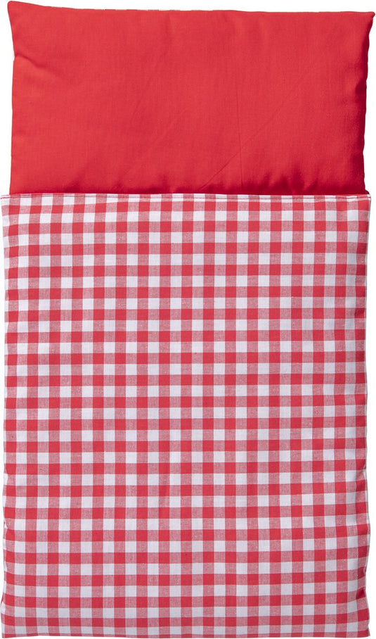 Van dijk toys - bedbekleding - rood geruit