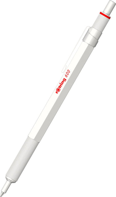 Rotring 600-balpen | medium punt | zwarte inkt | parelwitte behuizing | navulbaar