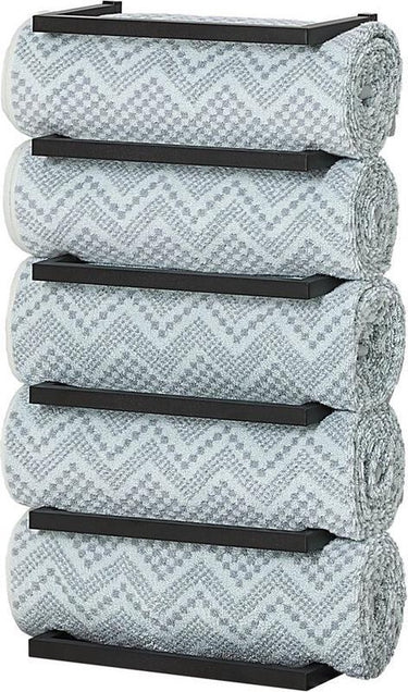 Sealskin carré - handdoekrek groot - voor 5 handdoeken - 12 x 24 x 48 cm - zwart