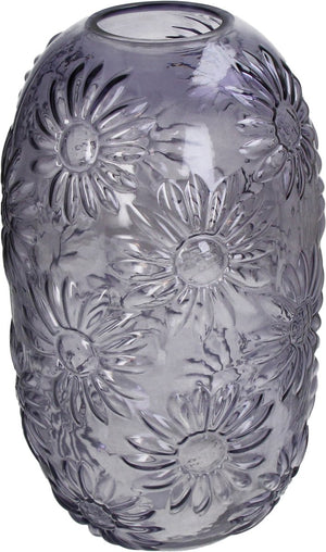 Hd collection vaas glas paars 19x19x33,5cm