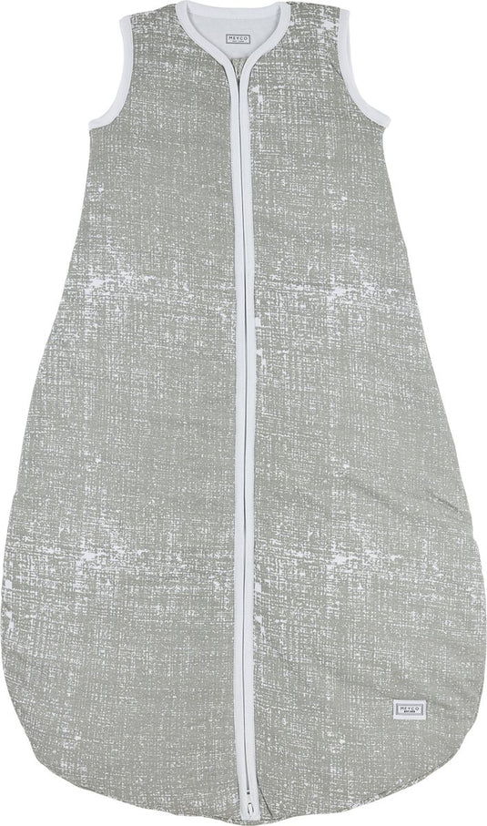 Meyco baby fine lines baby zomerslaapzak rond - grey - 110cm - 0.5 tog