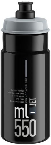 Elite bidon jet plus bottle jet plus 550ml black grey