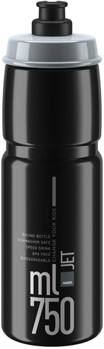Elite bidon jet plus bottle jet plus 750ml black grey