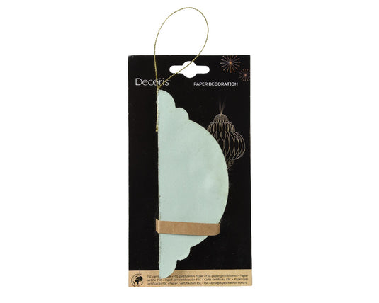 Decoris kersthanger papier uivorm groen h15cm