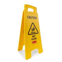 Waarschuwingsbord rubbermaid caution wet floor 611200 geel