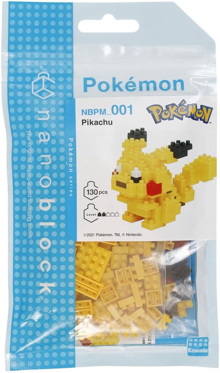 Chargez l'image dans la visionneuse de la galerie, Bandai nanoblock bouwset pokémon pickachu - 130st.
