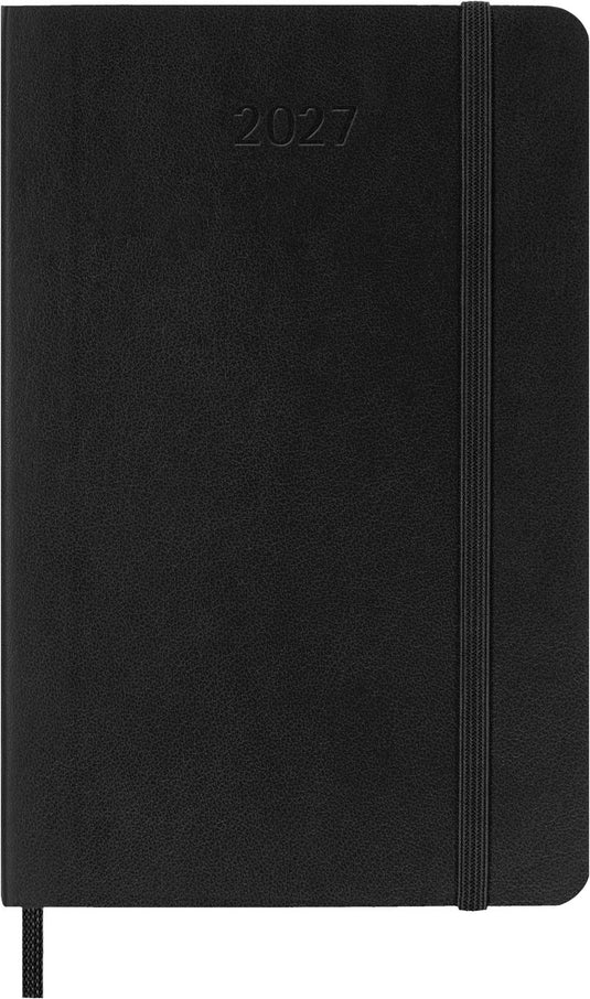 Moleskine 12 maanden agenda - 2027 - dagelijks - pocket - zachte kaft - zwart