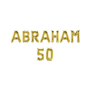 Paperdreams folie ballon letterslinger - abraham 50