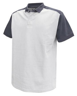 Dassy polo shirt cesar katoen wit grijs s