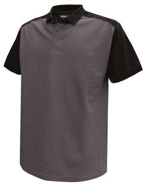 Dassy polo shirt cesar katoen grijs zwart xl