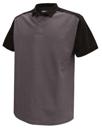 Dassy polo shirt cesar katoen grijs zwart xl