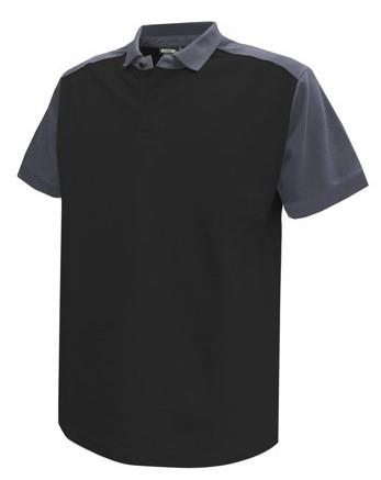 Dassy polo shirt cesar katoen zwart grijs m