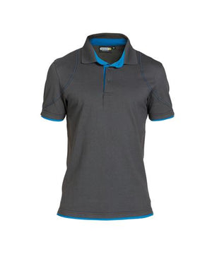 Dassy polo orbital grijs azuurblauw xs