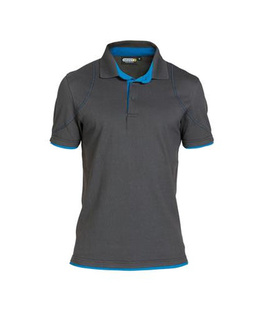 Dassy polo orbital grijs azuurblauw l