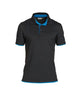 Dassy polo orbital zwart azuurblauw xs