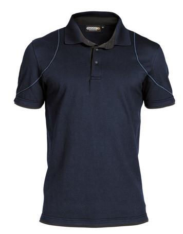 Dassy polo orbital nachtblauw grijs xs