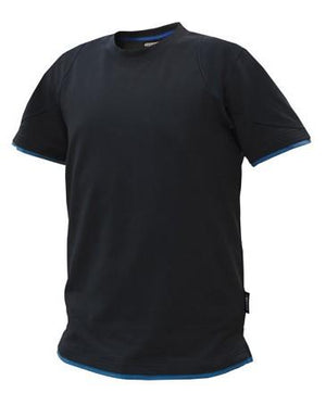Dassy t-shirt kinetic zwart azuurblauw 3xl