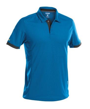 Dassy polo traxion azuurblauw grijs xs