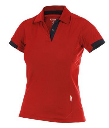 Dassy polo traxion women rood zwart l