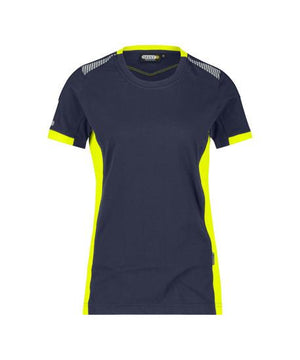 Dassy t-shirt tampico women nachtblauw fluogeel s