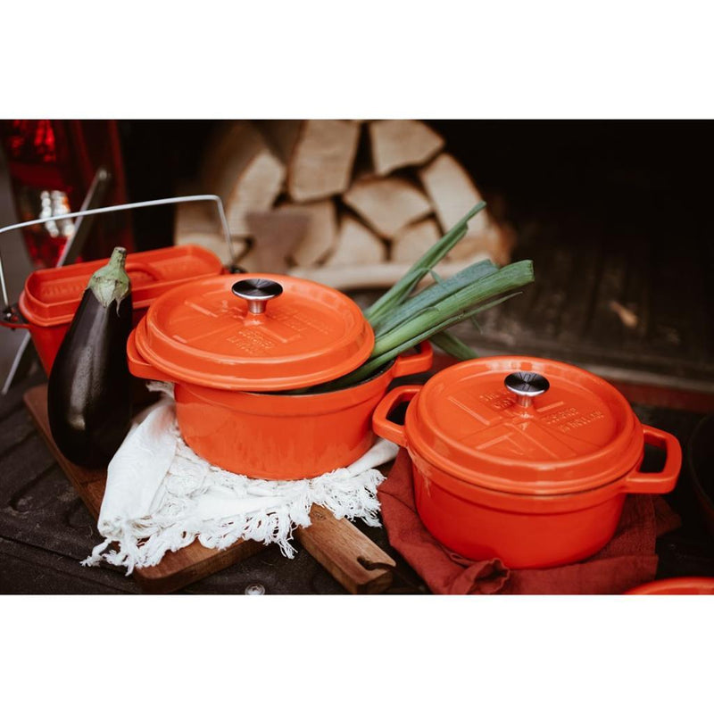 Load image into Gallery viewer, Solinger the windmill premium gietijzeren braadpan 2.5l oranje emaille
