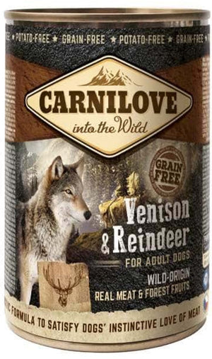 Carnilove dog blik rendier - natvoer met rendiervlees - 6x400 gr, rijk aan antioxidanten