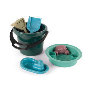 Dantoy - blue marine toys - emmerset - tuin zand en strand set bio - in katoenen netje