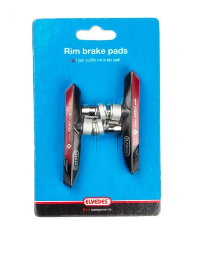 Load image into Gallery viewer, remblokken V-brake 72 x 14 mm zwart 2 stuks
