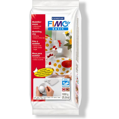 Abi staedtler fimo air basic modeleerklei 8101 1000 gr wit