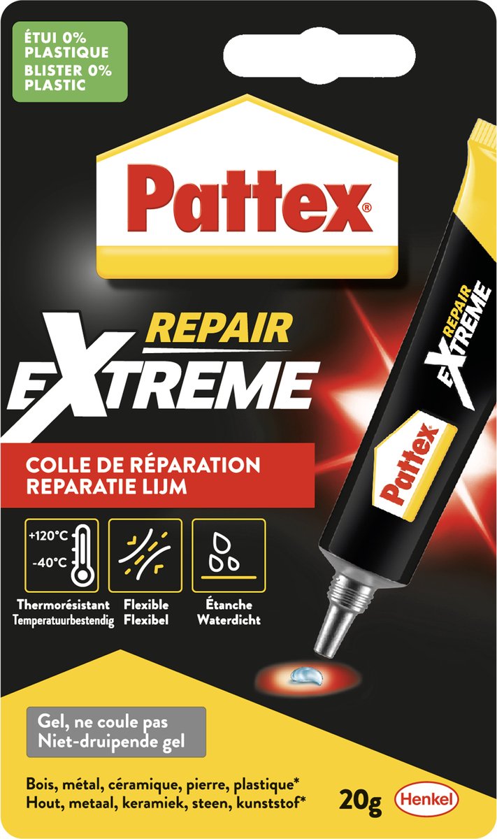 Laden Sie das Bild in Galerie -Viewer, Pattex repair extreme 20 g | extreem sterke secondelijm | voor snelle reparaties | multi-inzetbaar | alleslijm
