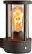 Lucide lori - wandlamp binnen buiten - ø 12 cm - 1xe27 - ip44 - dag nacht sensor - antraciet
