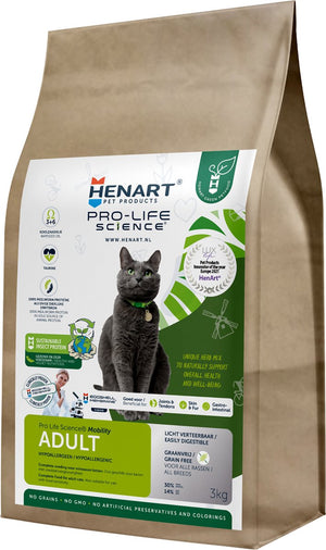 Henart - kattenbrokken - meelwormen insecten – hypoallergeen - 3 kg