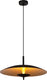 Lucide vulcan - hanglamp - ø 47 cm - led dimbaar - 1x9w 3000k - zwart
