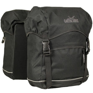 Greenlands dubbele fietstas travel bag 40 liter 30 x 37 x 17 (2x) - zwart