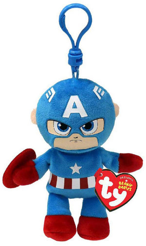 Ty beanie boo sleutelhanger - marvel captain america