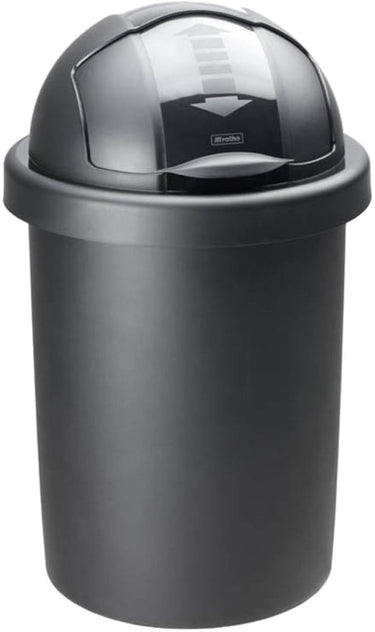 Rotho roll bob - prullenbak - 30l -bpa vrij - zwart