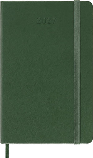 Moleskine 12 maanden agenda - 2027 - dagelijks - pocket - harde kaft - mirte groen