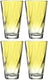 Leonardo twist drinkglas 300ml geel - set 4