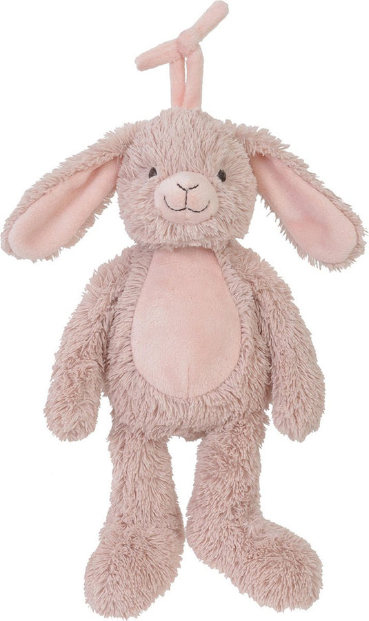 Happy horse konijn rosi muziekknuffel - oudroze - baby cadeau