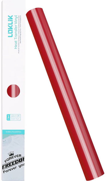 Loklik heat transfer vinyl basic - red - 30.5 x 180 cm
