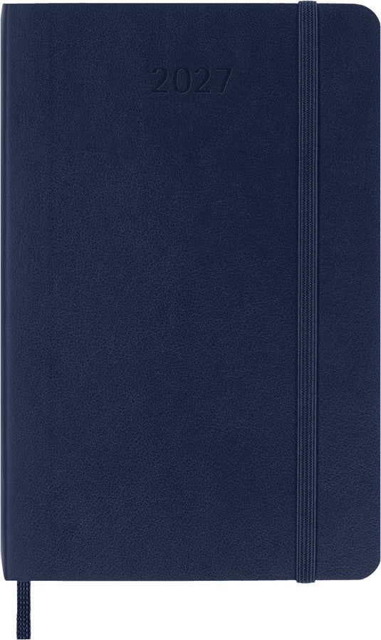 Moleskine 12 maanden agenda - 2027 - wekelijks - pocket - zachte kaft - saffier blauw