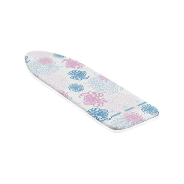 Leifheit strijkplankhoes cotton classic s - 112 x 35 cm strijkvlak - 3 mm dikke molton - roze - wit - blauw