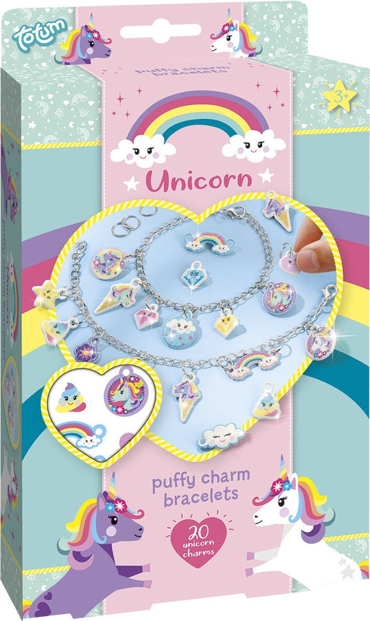 Totum eenhoorn - puffy bedelarmbandjes