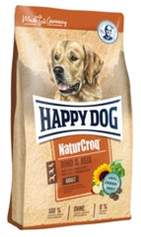 Happy dog naturcroq rind reis (rund en rijst) - 4 kg