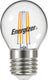 Energizer energiezuinige led filament kogellamp - e27 - 5 watt - warmwit licht - dimbaar - 1 stuk