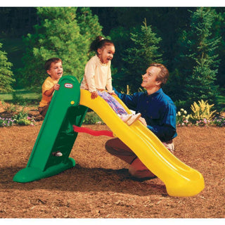 Afbeelding laden in galerijviewer, Little tikes glijbaan large slide - peuter -voor buiten - groen geel
