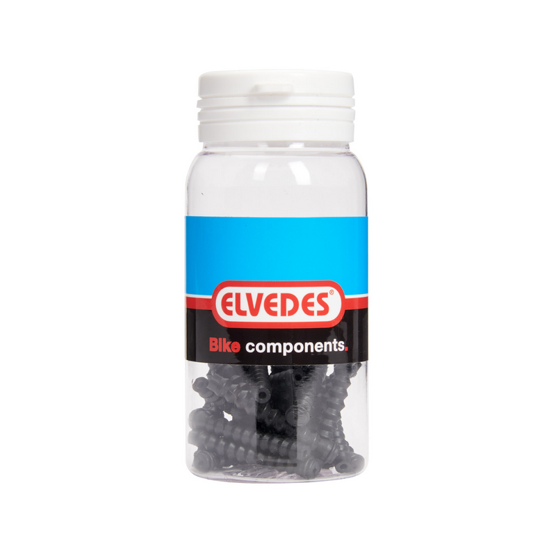 Load image into Gallery viewer, Elvedes rubber balgjes zwart 0.8-1.2mm. 25 stuks in pot
