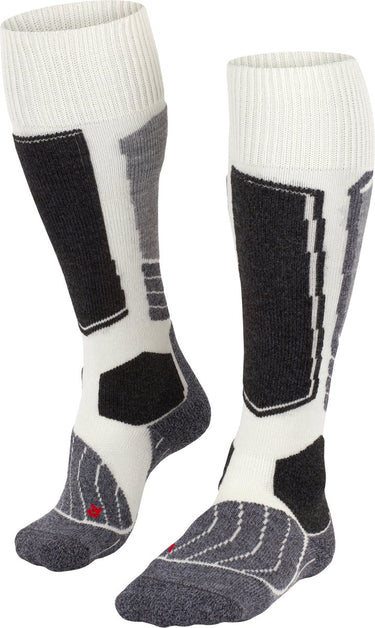 Falke sk1 warm dik wol functioneel materiaal skisokken dames wit - maat 35-36