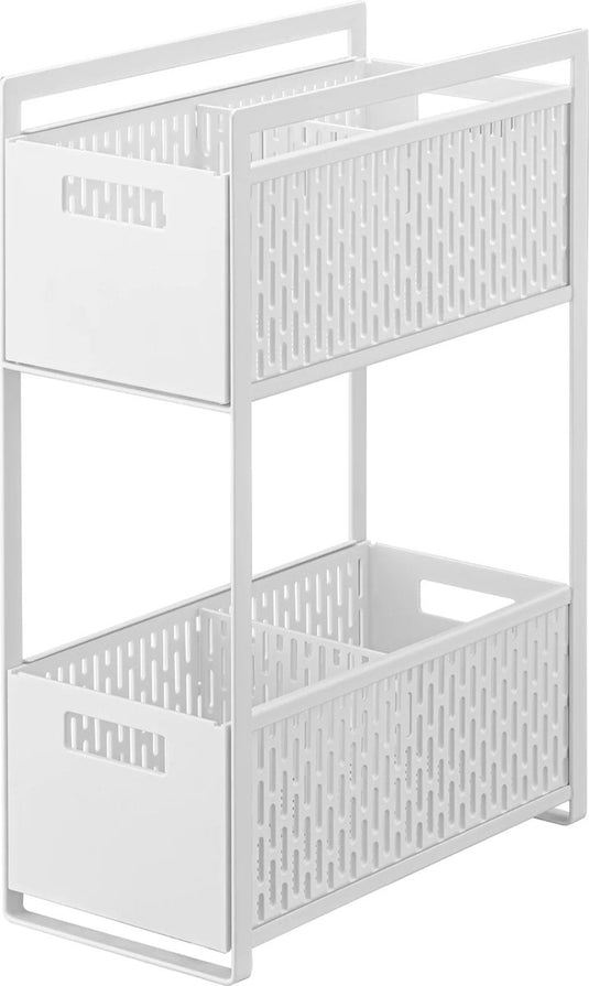 Yamazaki keukenrek met manden - 2 niveaus - tower - wit